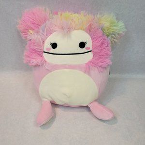 Squishmallow 8" CAPARINNE Rainbow big foot yeti pink ~ BNWT